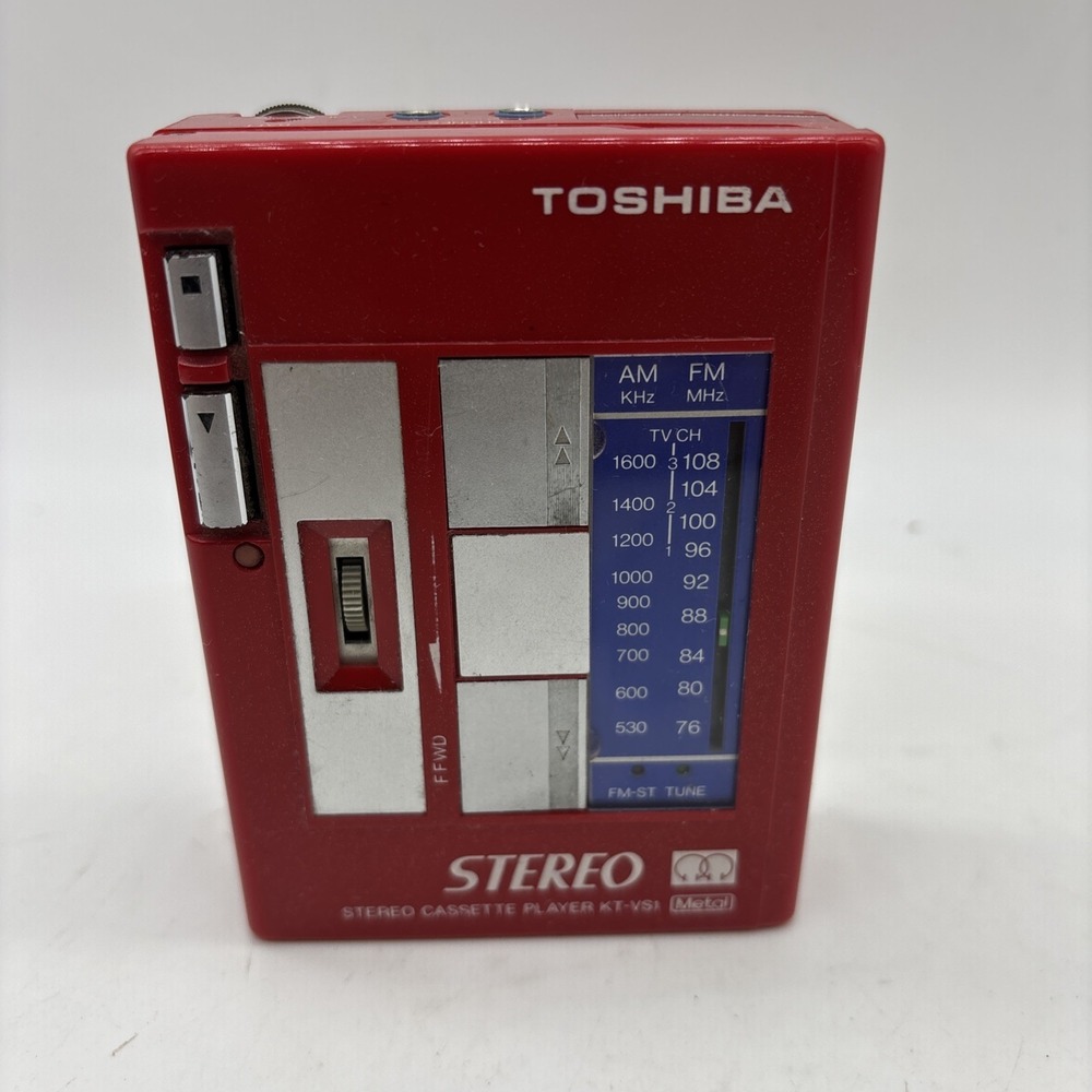 VINTAGE TOSHIBA WALKMAN PERSONAL CASSETTE PLAYER KT-VS1  - READ